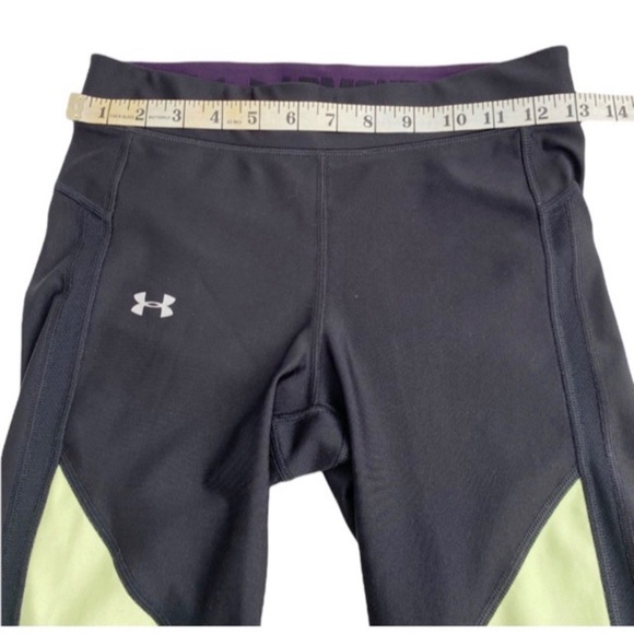 Under Armour Heat Gear Colorblock Cropped Athletic Leggings, Size Small* - Picture 10 of 15